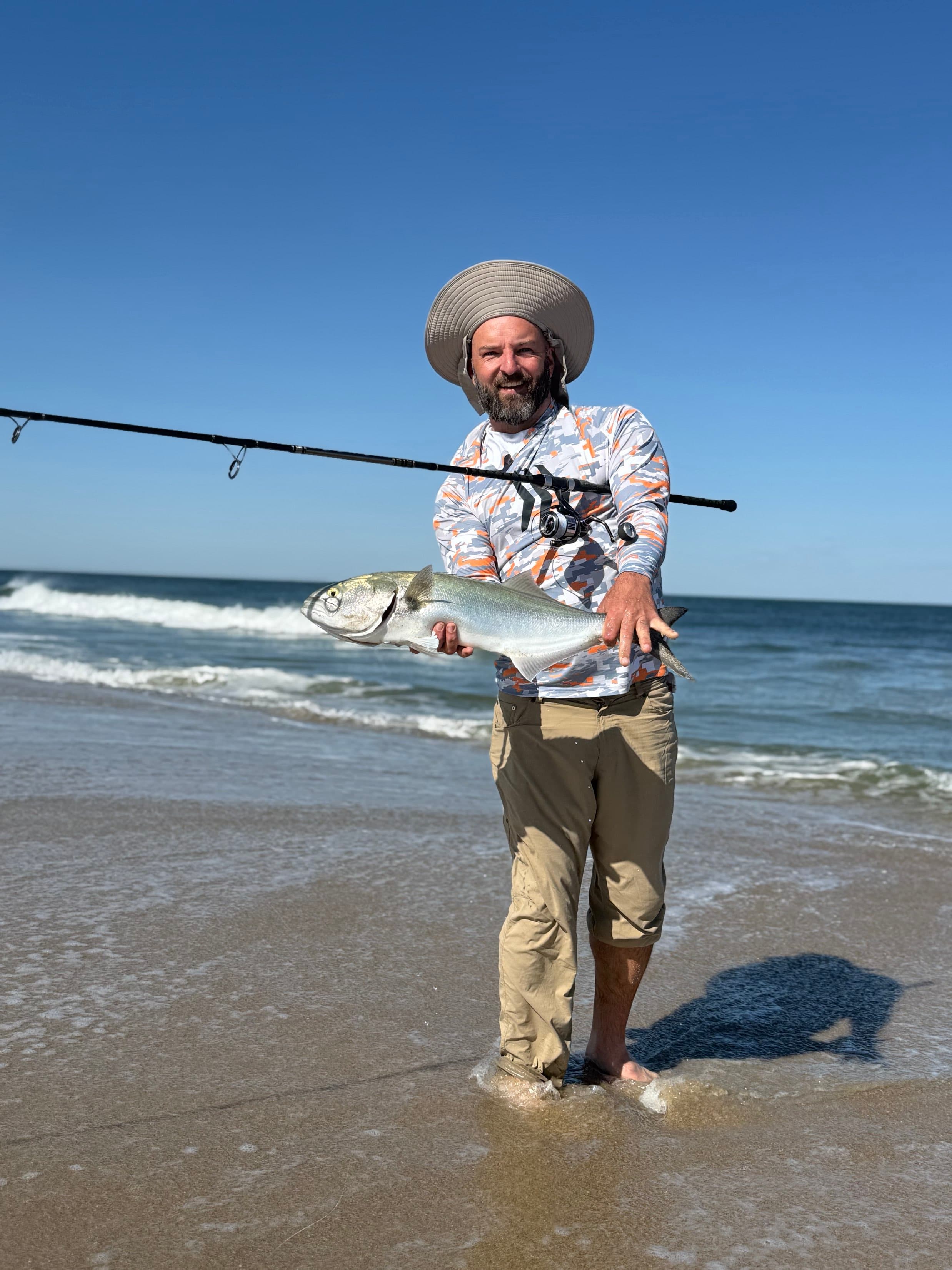Bluefish catch, 18.5 inches