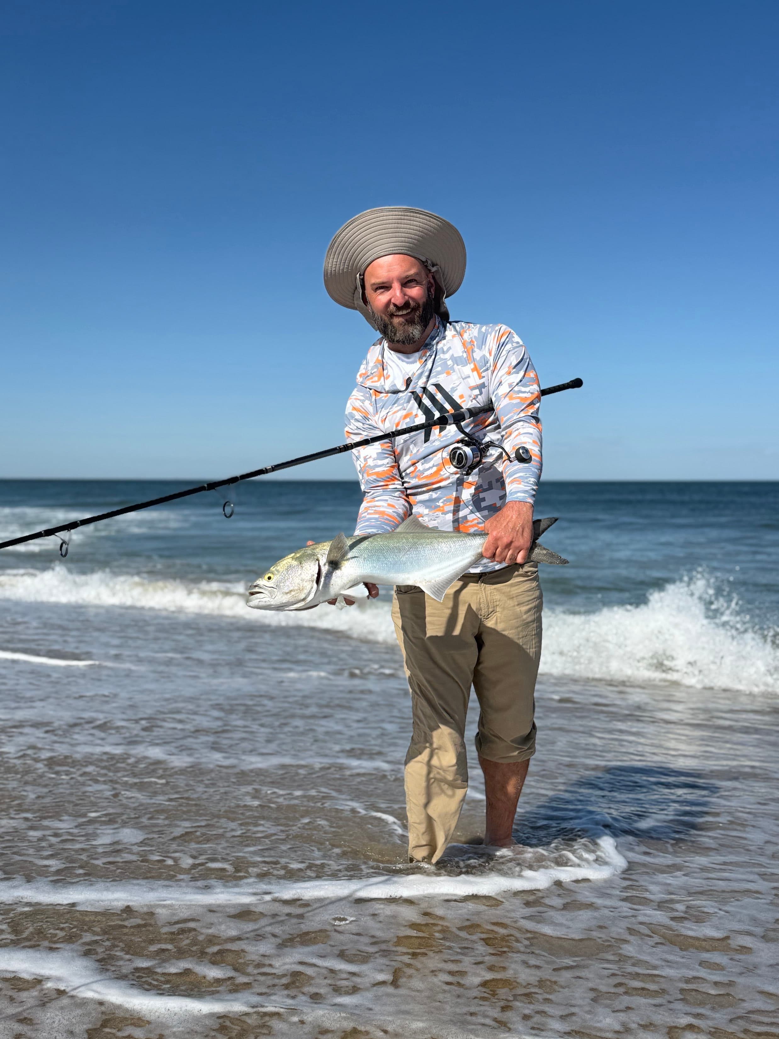 Bluefish catch, 18.5 inches