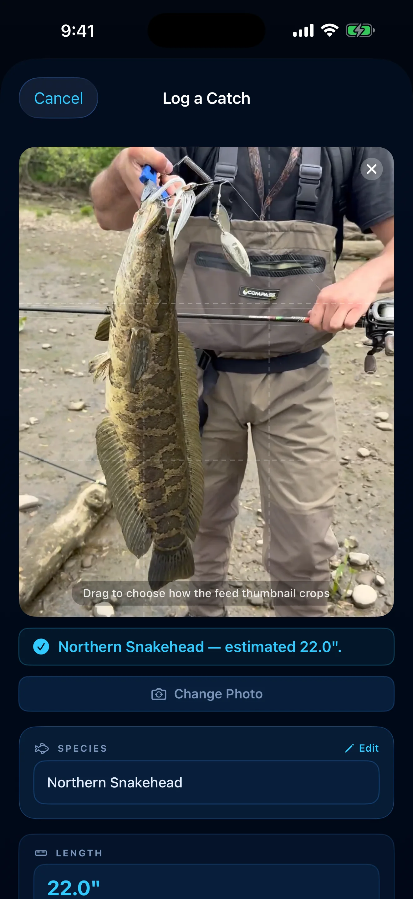 Species Identification screenshot